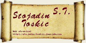 Stojadin Toskić vizit kartica